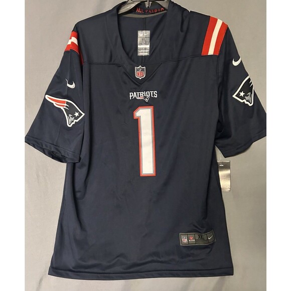 Cam Newton #1 NE Patriots Nike On Field Navy Jersey Men’s Sz XL New w/tags - Picture 1 of 6